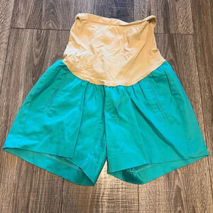 Motherhood Maternity Teal Pull On Shorts Size M